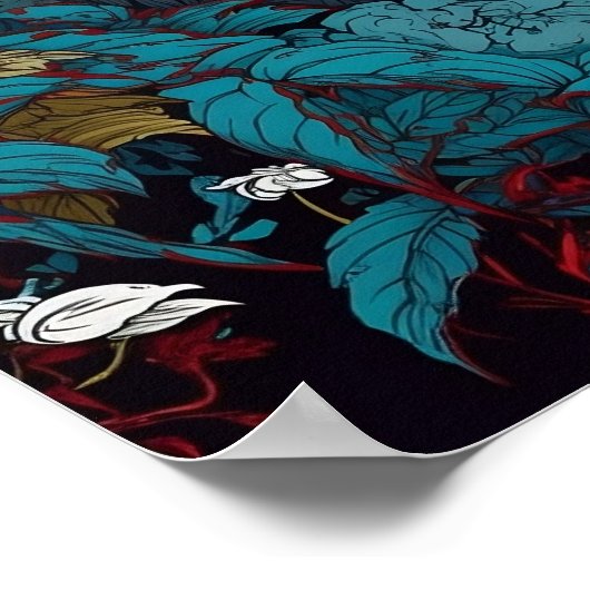 Gorilla Wall Poster, Art Illustration Poster (Ecke)