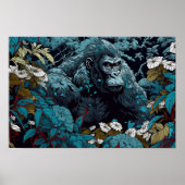 Gorilla Wall Poster, Art Illustration Poster (Vorne)