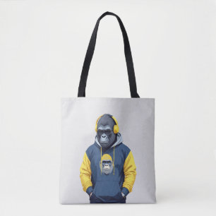 Gorilla Wearing Hoodie Funny Coole Tierart Tasche