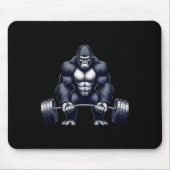Gorilla Weightlifting Fitness Gym Training Bodybui Mousepad (Vorne)