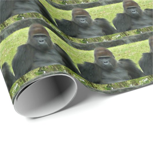 Gorilla Wild Pattern Birthday Theme Geschenkpapier (Rolleneckpunkt)