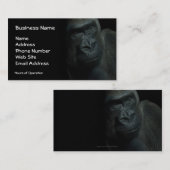 Gorilla Wildlife Primat Wildtiere gefährdet Visitenkarte (Vorne/Hinten)