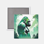Gorilla Wildtiere Natur Dschungel Magnet (Vorderseite/Rückseite)