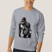 Gorilla with Heart Sunglasses Sweatshirt (Vorderseite)
