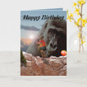 Gorilla With Loving Eyes Karte (Gelbe Blume)