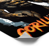 Gorilla Workout T-Shirts Gorilla-Modus-Gym und Bod Poster (Ecke)