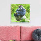Gorilla Wrapped Canvas Leinwanddruck (Insitu (Wohnzimmer))