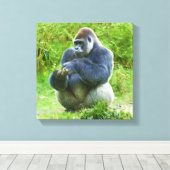 Gorilla Wrapped Canvas Leinwanddruck (Insitu (Holzboden))