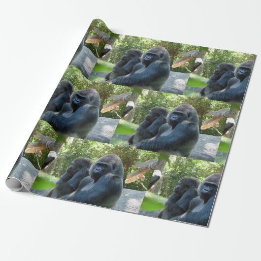 Gorilla Wrapping Paper Geschenkpapier (Ungerollt)