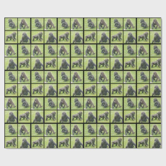 Gorilla Wrapping Paper Geschenkpapier (Flach)