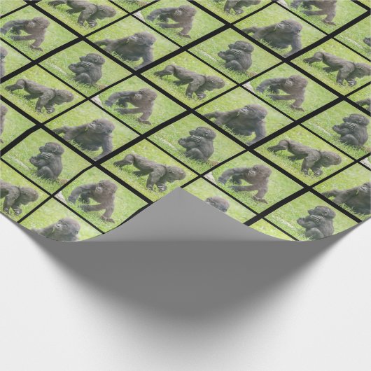 Gorilla Wrapping Paper Geschenkpapier (Ecke)