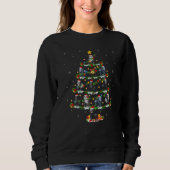 Gorilla  Xmas Lights Gorilla Christmas Tree Sweatshirt (Vorderseite)