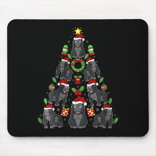 Gorilla Xmas Weihnachtsmannmütze Gorilla C Mousepad (Vorne)