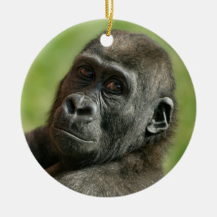 Gorilla Youngster Keramik Ornament