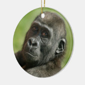 Gorilla Youngster Keramik Ornament (Links)