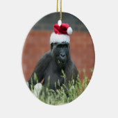 Gorilla zu Weihnachten Keramik Ornament (Rechts)