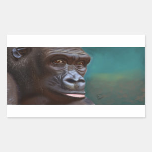 Gorillaaufkleber Rechteckiger Aufkleber
