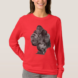 GorillaFamily Long-tshirt (ゴリラ家族ロングTシャツGorillaLife T-Shirt