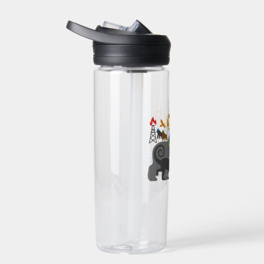 Gorillas am Arbeitsplatz Trinkflasche (Rechts)