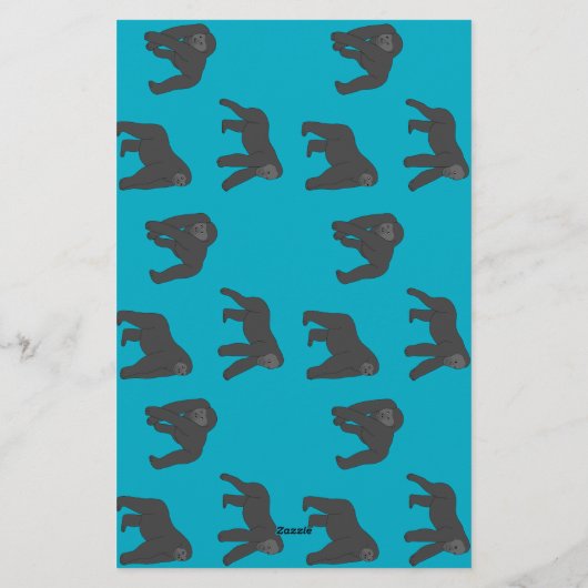 Gorillas Briefpapier (Rückseite)