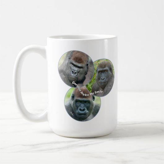 Gorillas bringen mich zum Lächeln Kaffeetasse (Links)