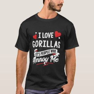 Gorillas Design Geschenk - Ich Liebe Gorillas! T-Shirt