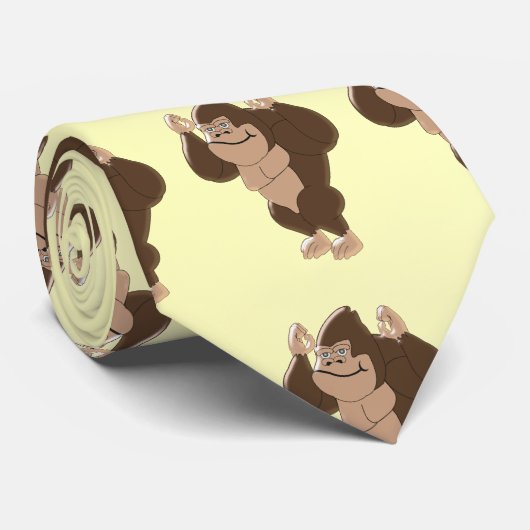 Gorillas Design Krawatte (Gerollt)