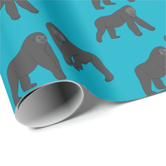 Gorillas Geschenkpapier (Rolleneckpunkt)