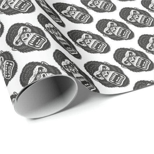 Gorillas Geschenkpapier (Rolleneckpunkt)