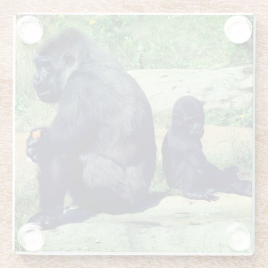 Gorillas Glasuntersetzer (Rückseite)