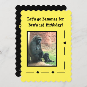 Gorillas Go Bananen Geburtstag Einladung