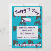 Gorillas Happy Birthday Einladung (Vorderseite)