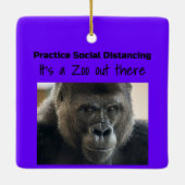 Gorillas im Riot von Midst Corona am Funnycomb Keramikornament (Rückseite)