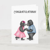 Gorillas in Liebe Verlobung oder Hochzeitskarte Karte (Vorderseite)