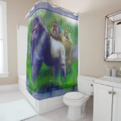 Gorillas in unserer Mitte Duschvorhang (Beispiel)