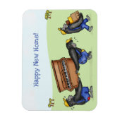 Gorillas lustiges, bewegtes Haus neuer Zuhause Küh Magnet (Vertikal)