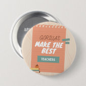 Gorillas machen die besten Lehrer Button (Vorne & Hinten)