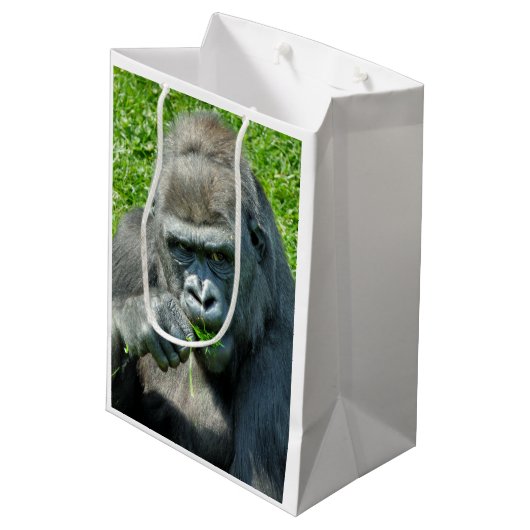 GORILLAS MITTLERE GESCHENKTÜTE (Rückseite Schrägansicht)