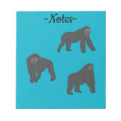 Gorillas Notizblock (Vorderseite)