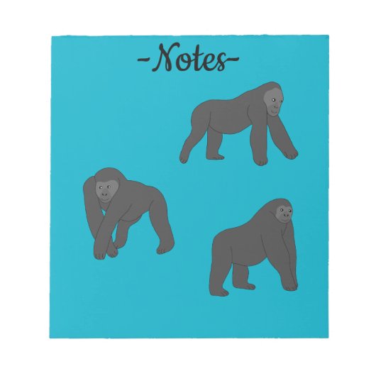 Gorillas Notizblock (Vorderseite)