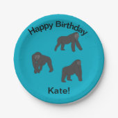 Gorillas Pappteller (Vorderseite)