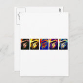 Gorillas Pop Art Postkarte (Vorne/Hinten)