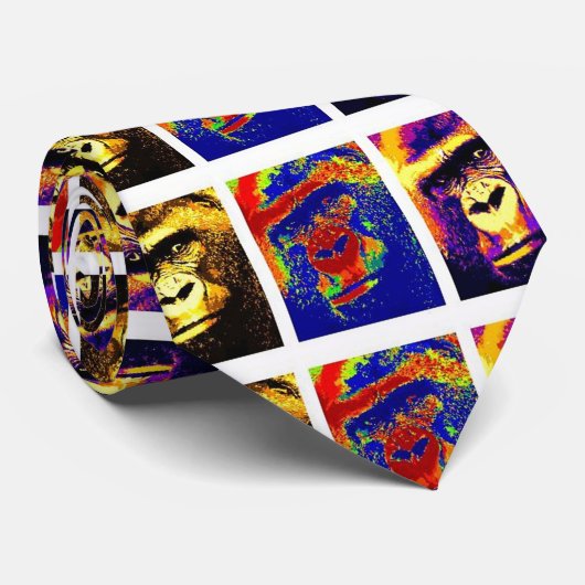 Gorillas Pop Krawatte (Gerollt)