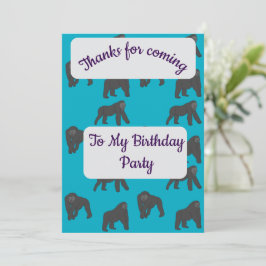 Gorillas Thank you Card Einladung