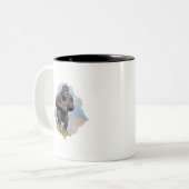 Gorillas Tree-Balancing Act Zweifarbige Tasse (Vorderseite Links)