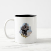 Gorillas Tree-Balancing Act Zweifarbige Tasse (Links)