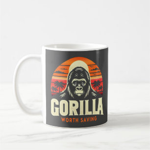 Gorillas Worth Rett World Wildlife Day Vintag Kaffeetasse