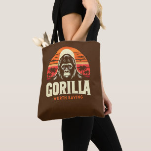 Gorillas Worth Rett World Wildlife Day Vintag Tasche