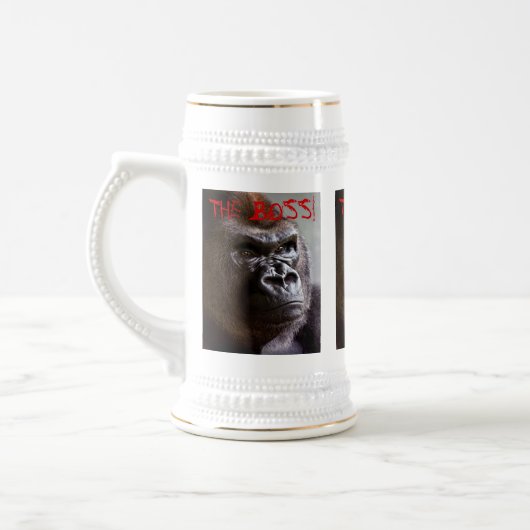 GorillaSilverback Chef-König Sized Stein Bierglas (Links)