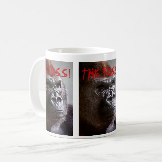 GorillaSilverback der Chef Kaffeetasse (Vorderseite Links)
